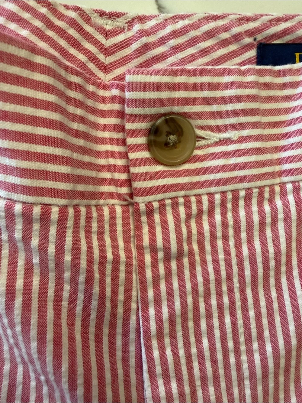 NWT Ralph Lauren Pink Seersucker Embroidered Puppy Shorts size 14